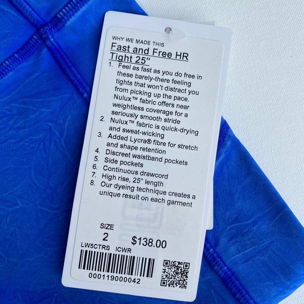 NWT Lululemon Fast and Free High-Rise Tight 25” - Picture 11 of 13
